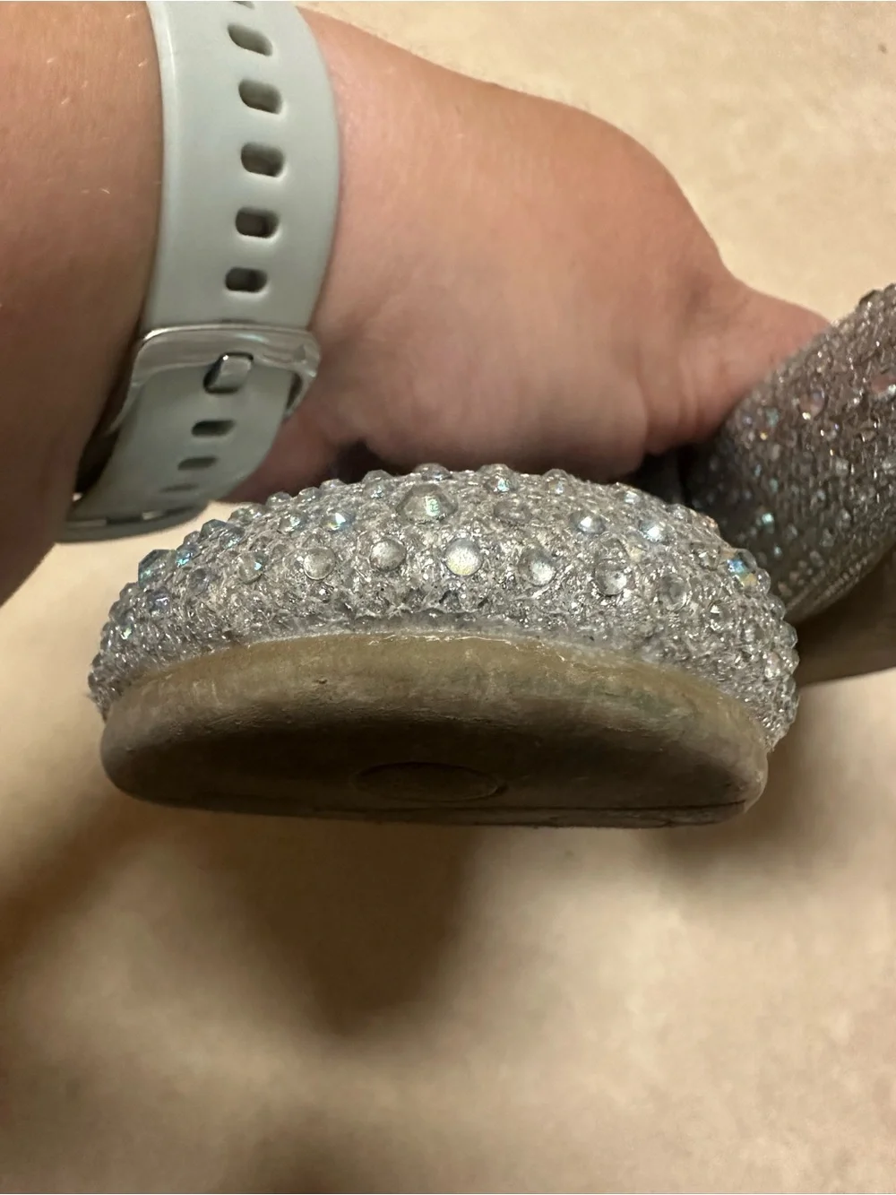Girls Sparkle Mary Jane Dress Shoes - Silver